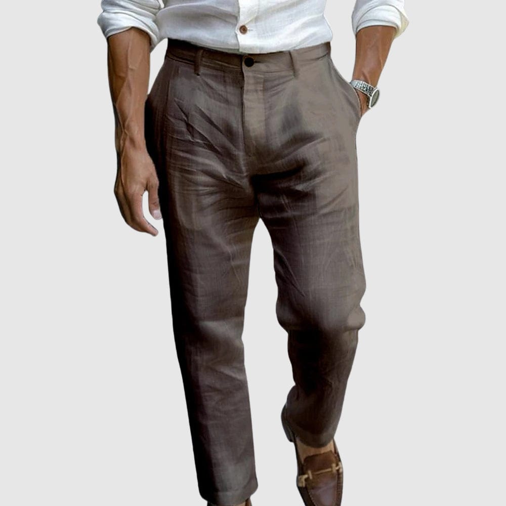 Lorenzo Tapered Linen Pants