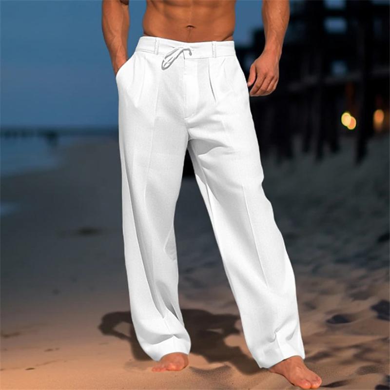 Leonardo Drawstring Linen Trousers