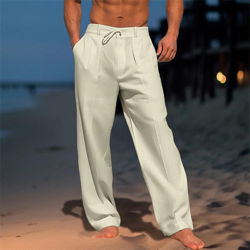 Leonardo Drawstring Linen Trousers