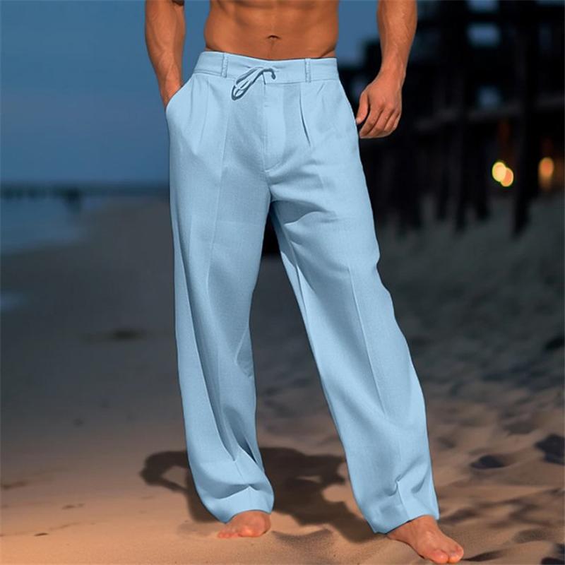 Leonardo Drawstring Linen Trousers