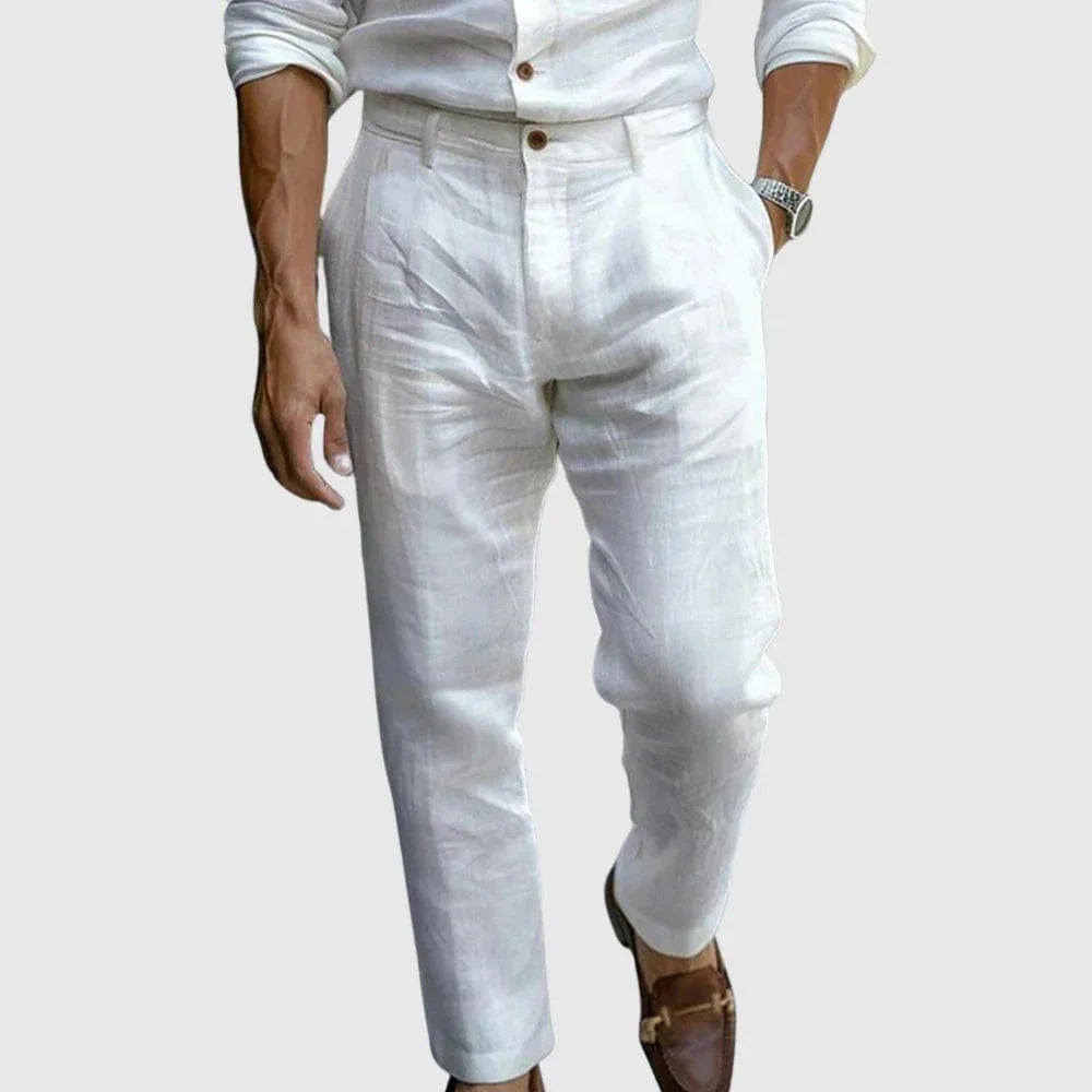 Lorenzo Tapered Linen Pants